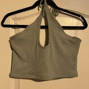 Green Cropped Halter Top - Luca and Grae
